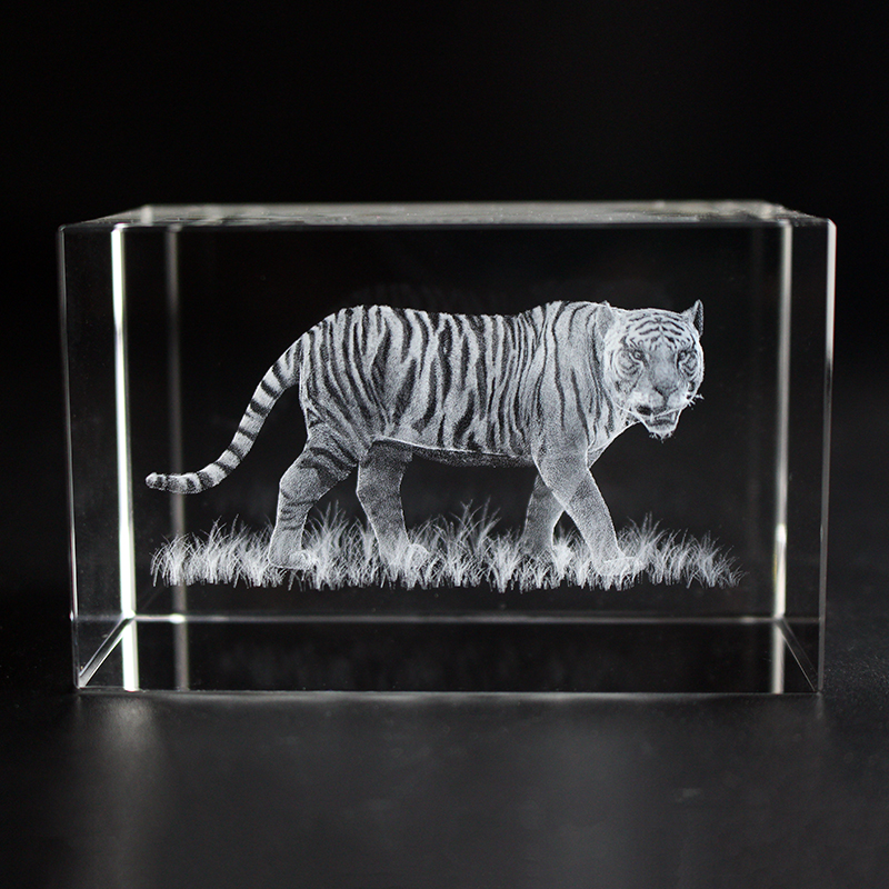 K9 Crystal Tiger Model Statue  - огляд і ціна Paper Weight Crystal