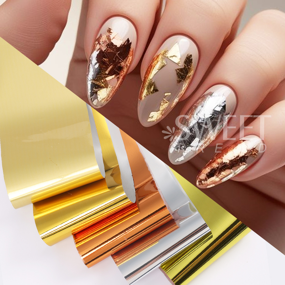 10pcs Metallic Nail Transfer F - огляд і ціна Gel Refill Pack