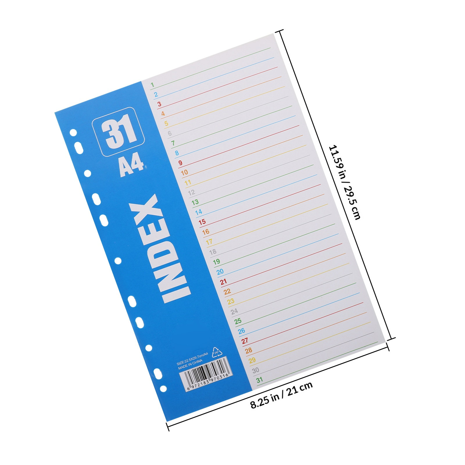 1Set A4 11-Hole PP Index Divid - огляд і ціна Tab Divider A4