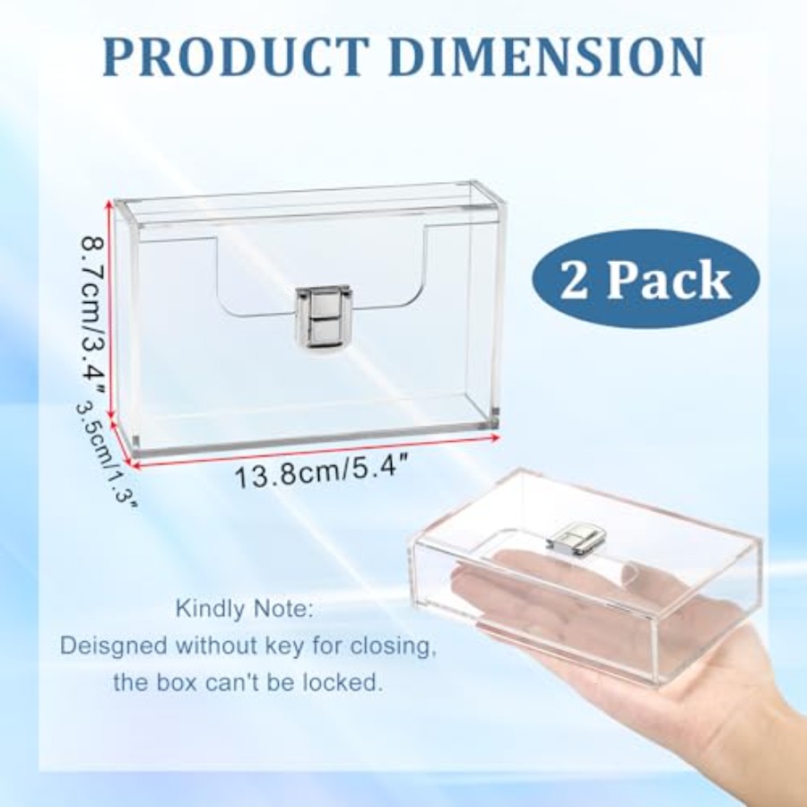 2 Pack Clear Acrylic Index Car - огляд і ціна Card Index Box
