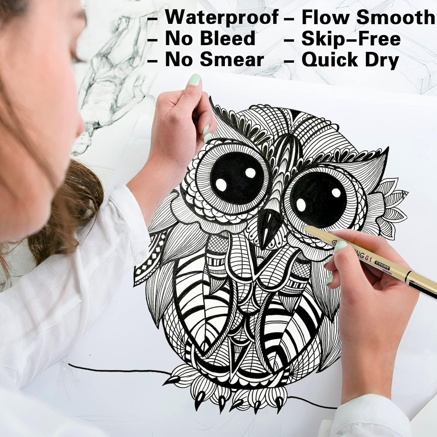 12 Black Fine Line Drawing Pen - огляд і ціна Archive Box Set