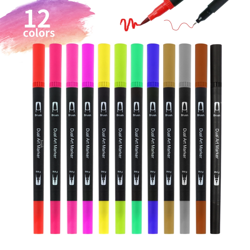 12 Colors Artist Coloring Mark - огляд і ціна Correction Pen Fine