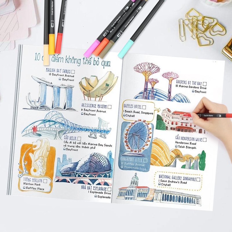 12 Colors Artist Coloring Mark - огляд і ціна Correction Pen Fine
