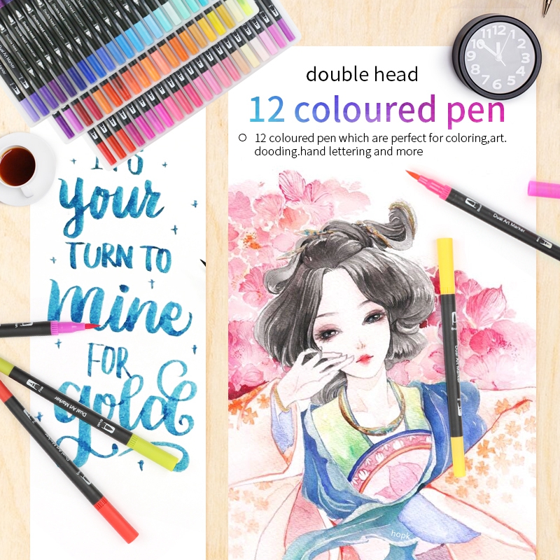 12 Colors Artist Coloring Mark - огляд і ціна Correction Pen Fine