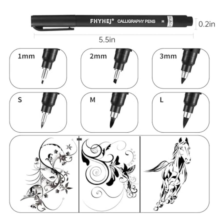 Calligraphy Pen, 6 Size Callig - огляд і ціна Archive Box Set