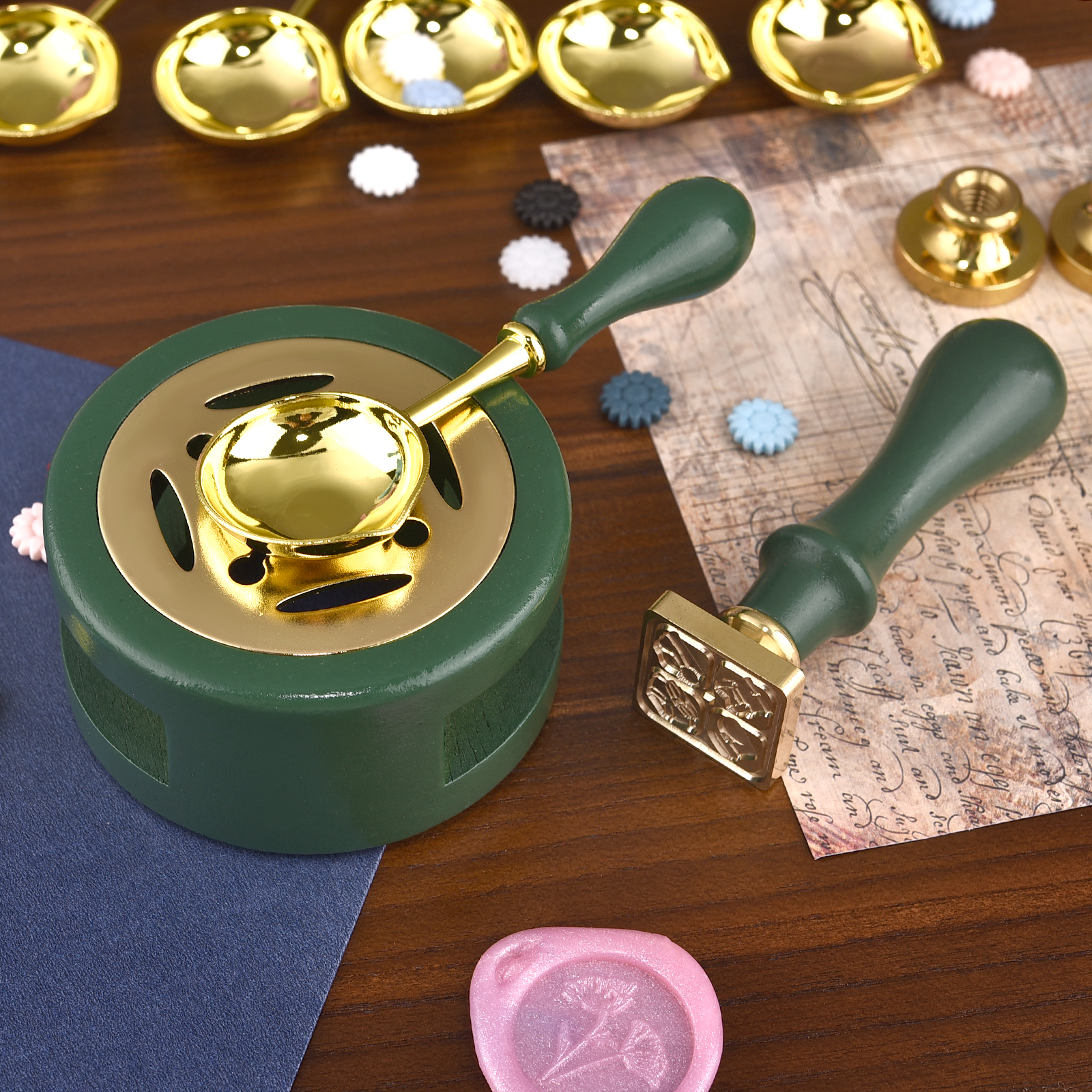 2/3Pcs Set Retro Sealing Wax F - огляд і ціна Wax Seal Stamp Set