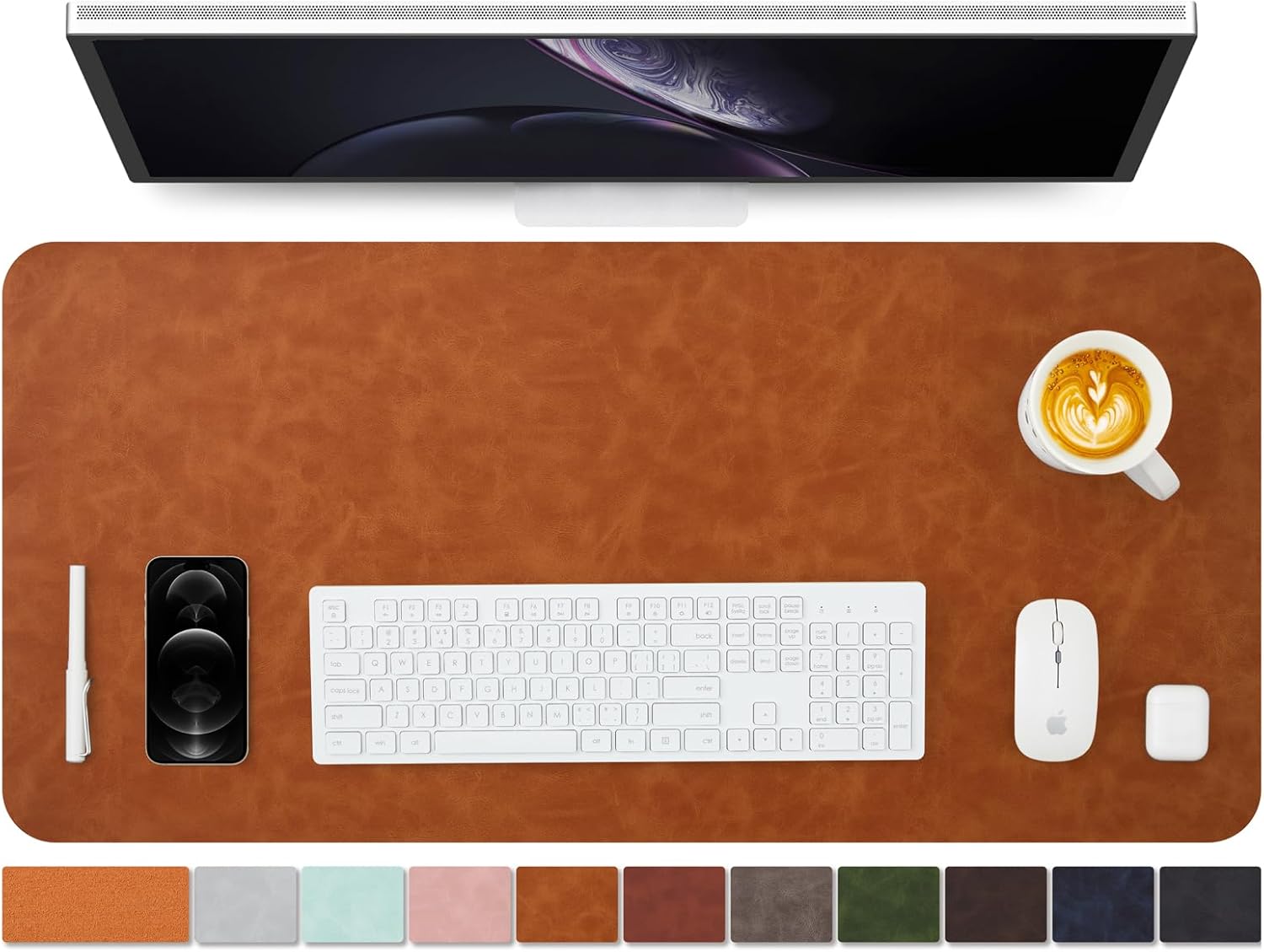 Distressed Leather Desk Mat -  - огляд і ціна Leather Desk Pad