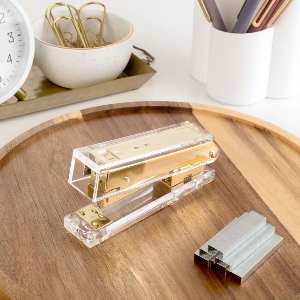 Clear Acrylic Stapler, 20 Shee - огляд і ціна Stapler Half Strip