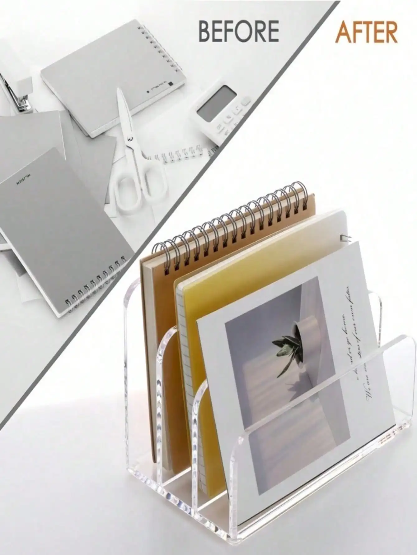 1Pc Acrylic File Folder, Desk  - огляд і ціна Magazine Holder Rack