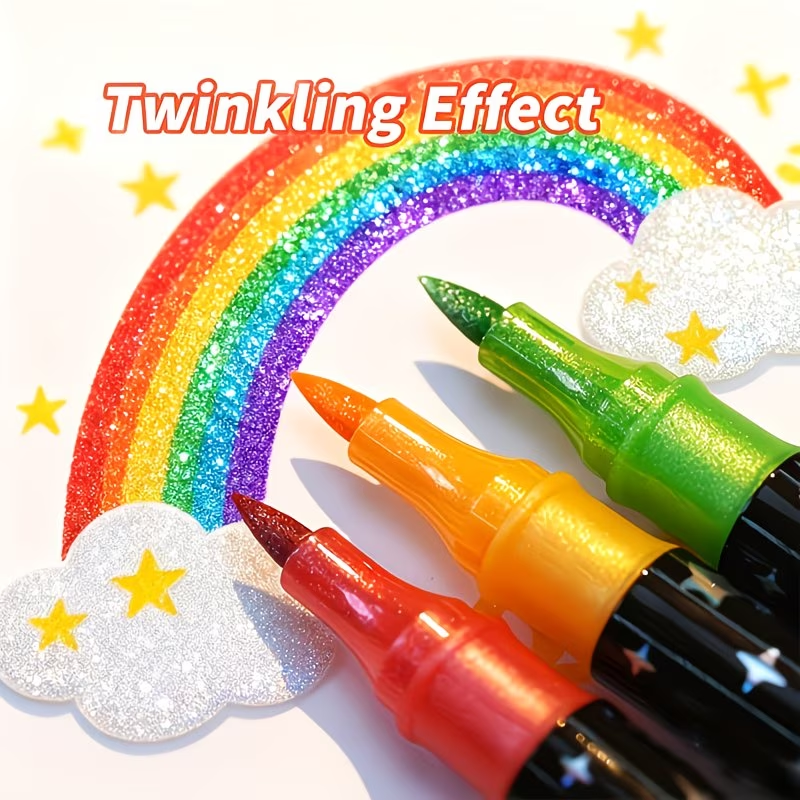 24 Colors Double Head Glitter  - огляд і ціна Correction Pen Fine